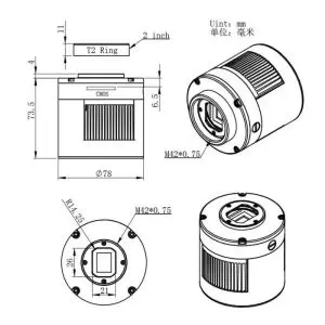 ZWO ASI1600MM Pro 16 MP CMOS Monochrome Astronomy Camera with USB 3.0