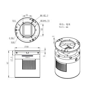 ZWO ASI6200MM-P Full Frame CMOS Monochrome Cooled Astronomy Camera