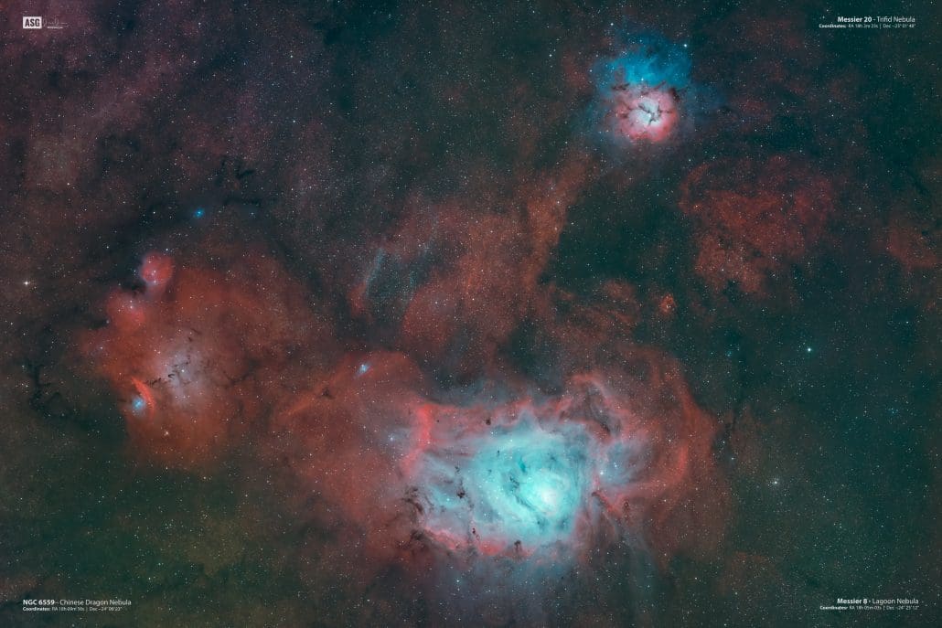 M8 And M20 Lagoon And Trifid Nebula Asg Astronomy